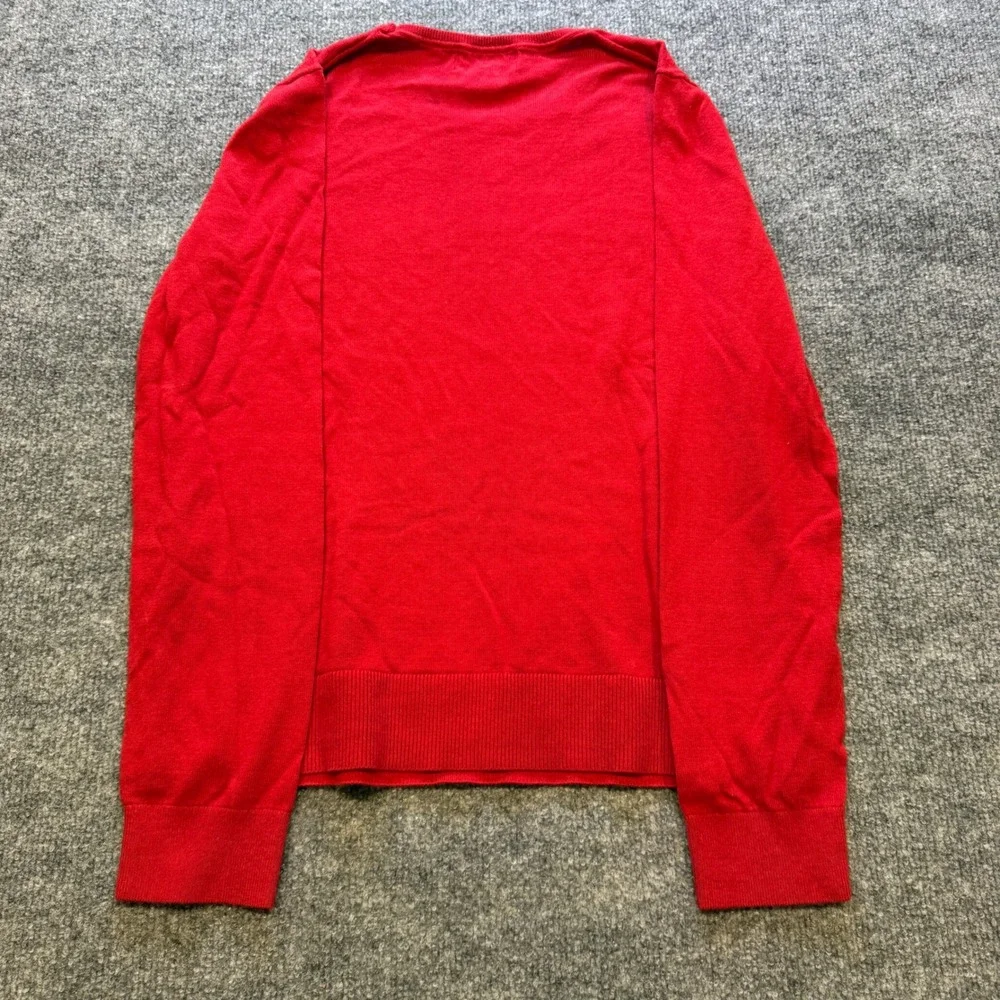 Preppy Banana Republic Forever Sweater Men M Red Crew Neck Cotton Rayon RN54023